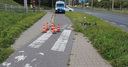 „Czołówka” dwójki rowerzystów w Lublinie. Kobieta doznała poważnych obrażeń ciała