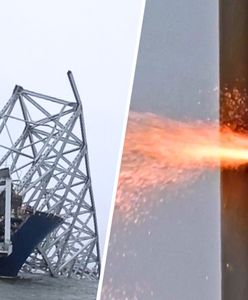 Podpłynęli blisko kontenerowca. Najnowsze nagranie z Baltimore