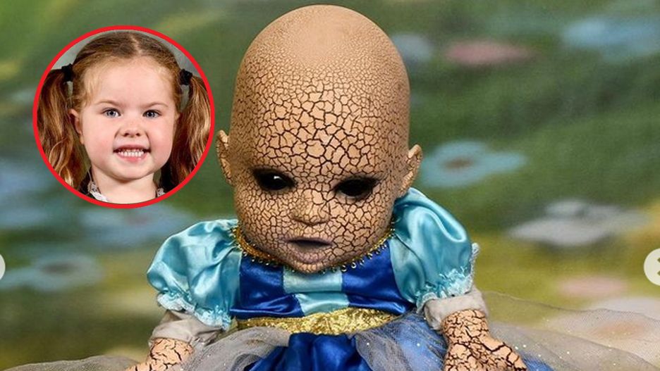 Trzylatka i jej ukochana lalka jak z horroru