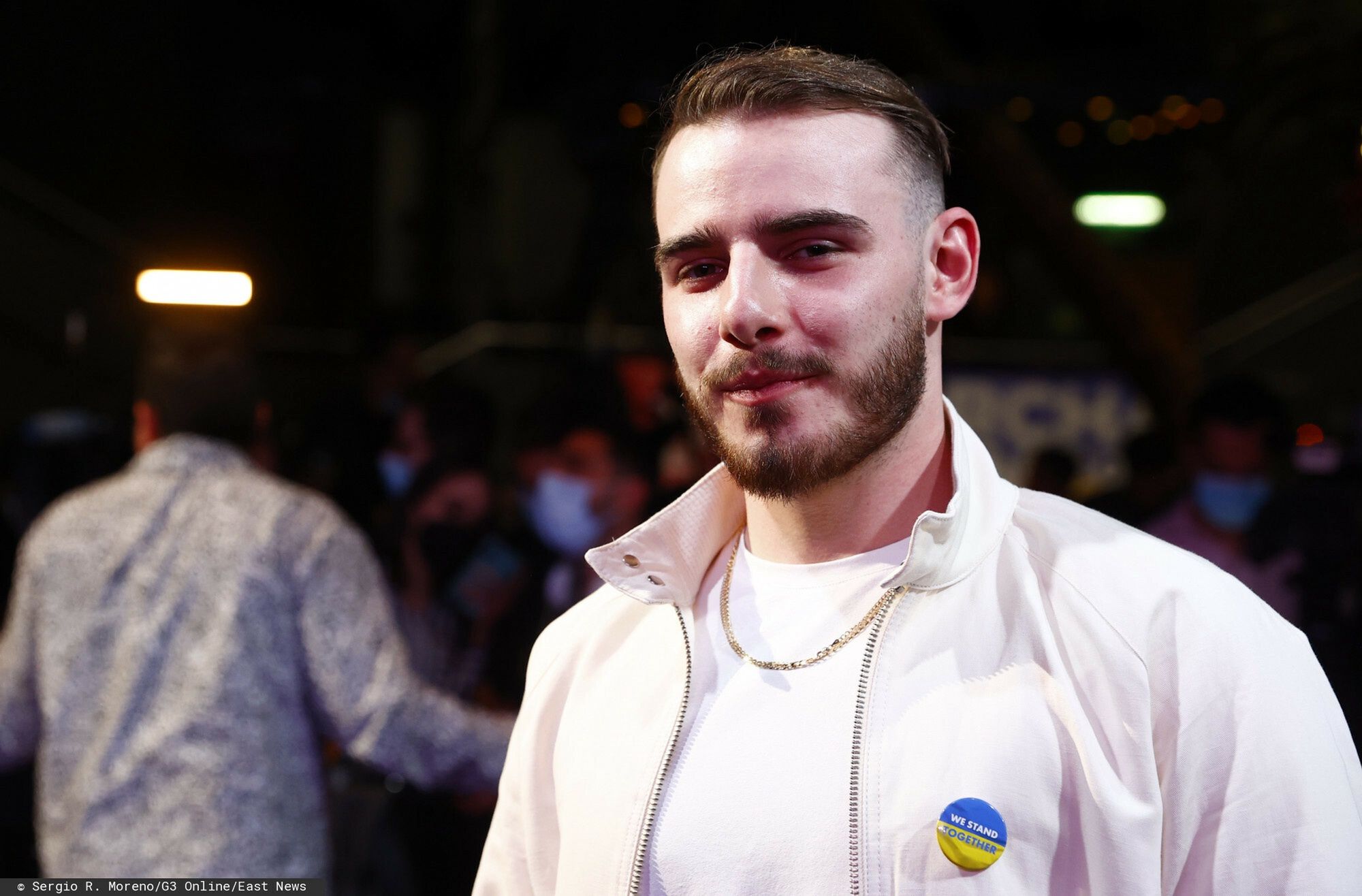 Krystian Ochman na przedeurowizyjnej imprezie w Madrycie