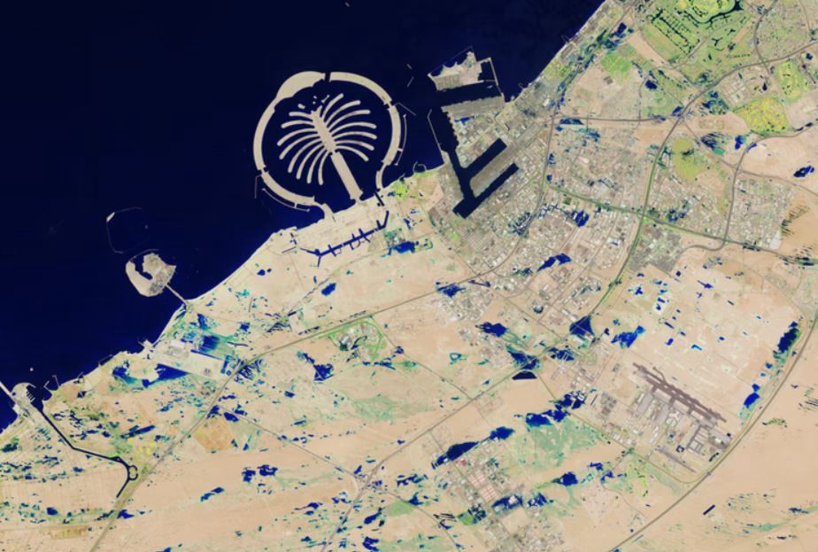 Unprecedented deluge in UAE captured from space by NASA