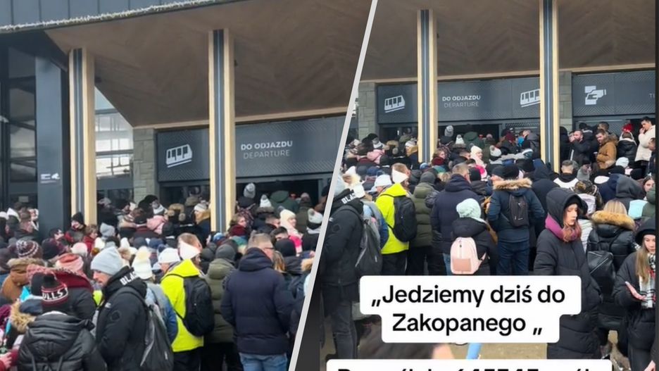 Tłumy w kolejce na Gubałówkę / @k_ryszczyn / TikTok