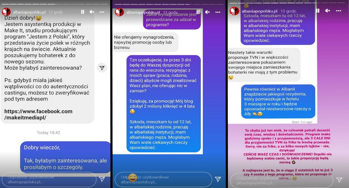 Blogerka opisała sytuację w relacji na swoim instagramie 