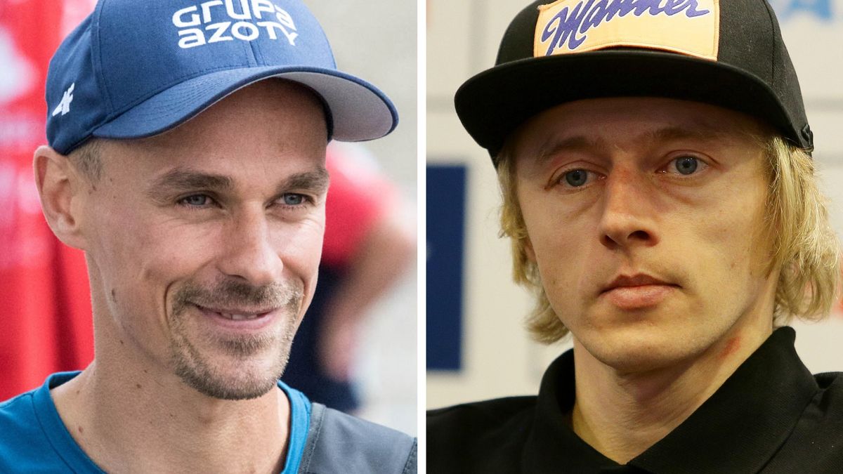 Na zdjęciu: Piotr Żyła i Dawid Kubacki (fot. Jarek Praszkiewicz)