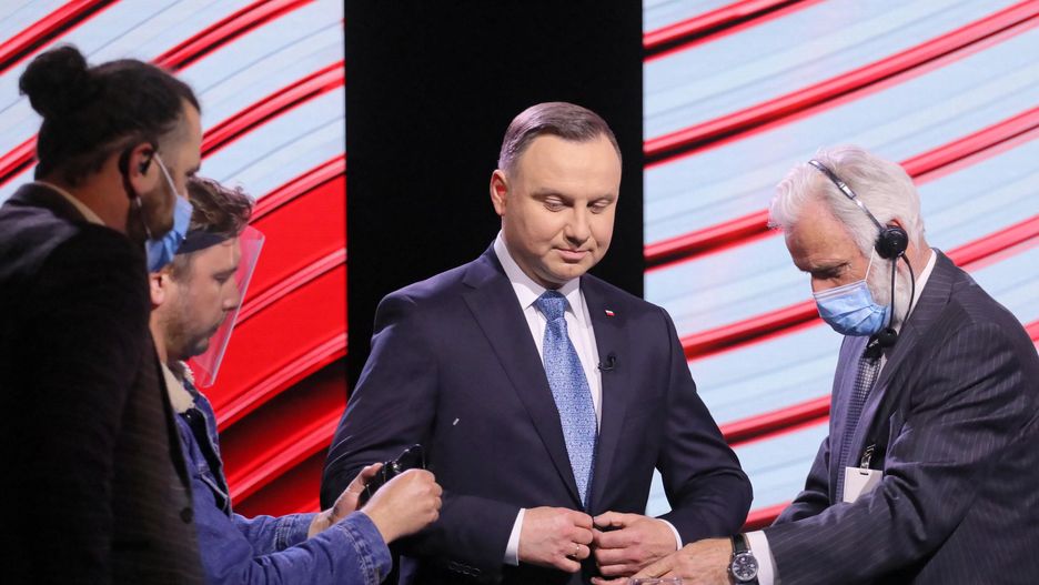 Andrzej Duda na debacie prezydenckiej w TVP