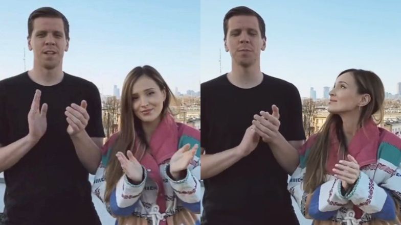 Wojtek i Marina oklaskują lekarzy