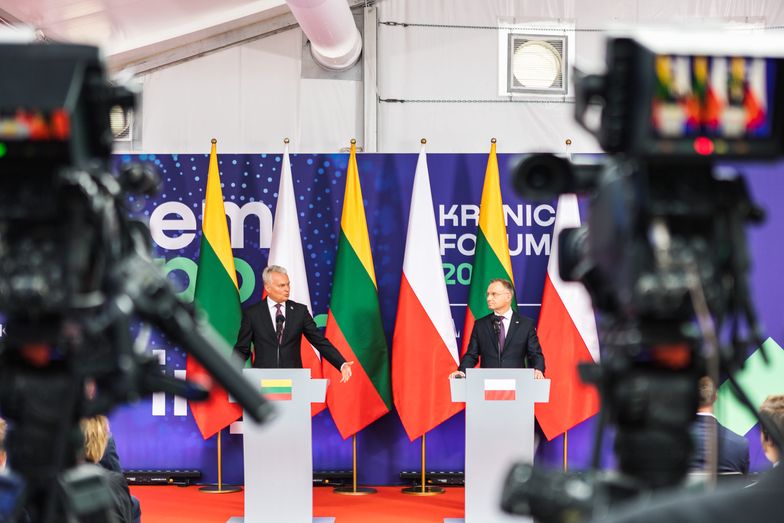 Krynica Forum 2023. Prezydenci Polski i Litwy ramię w ramię dla Ukrainy