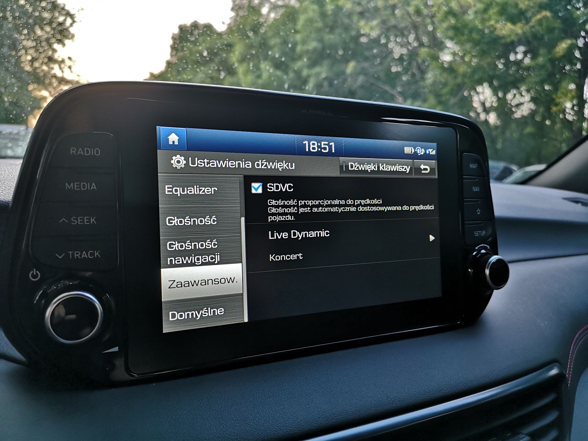 Hyundai Tucson N-Line: System nagłośnienia Krell 9