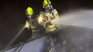 Poznań: Nocny pożar przy markecie