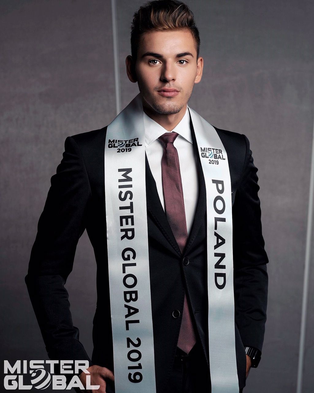 Michał Grudzień na wyborach Mister Global 2019