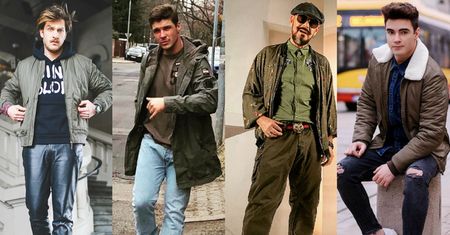 Najmodniejsze kurtki khaki w stylu celebrytów