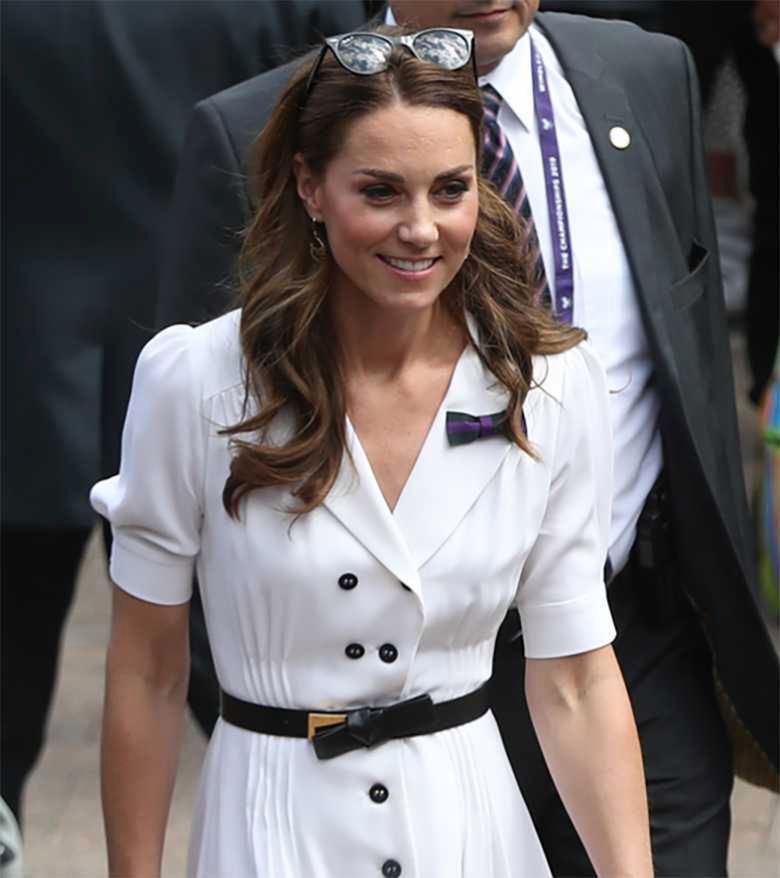 Księżna Kate - Wimbledon 2019, prosta sukienka