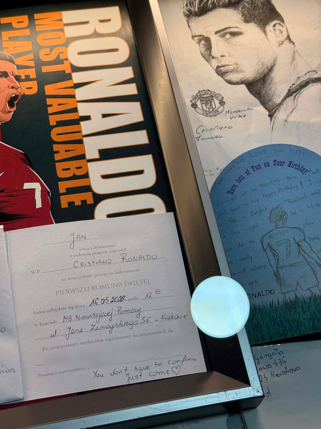 Kibic z Polski zaprosił Cristiano Ronaldo na swoją komunię św.