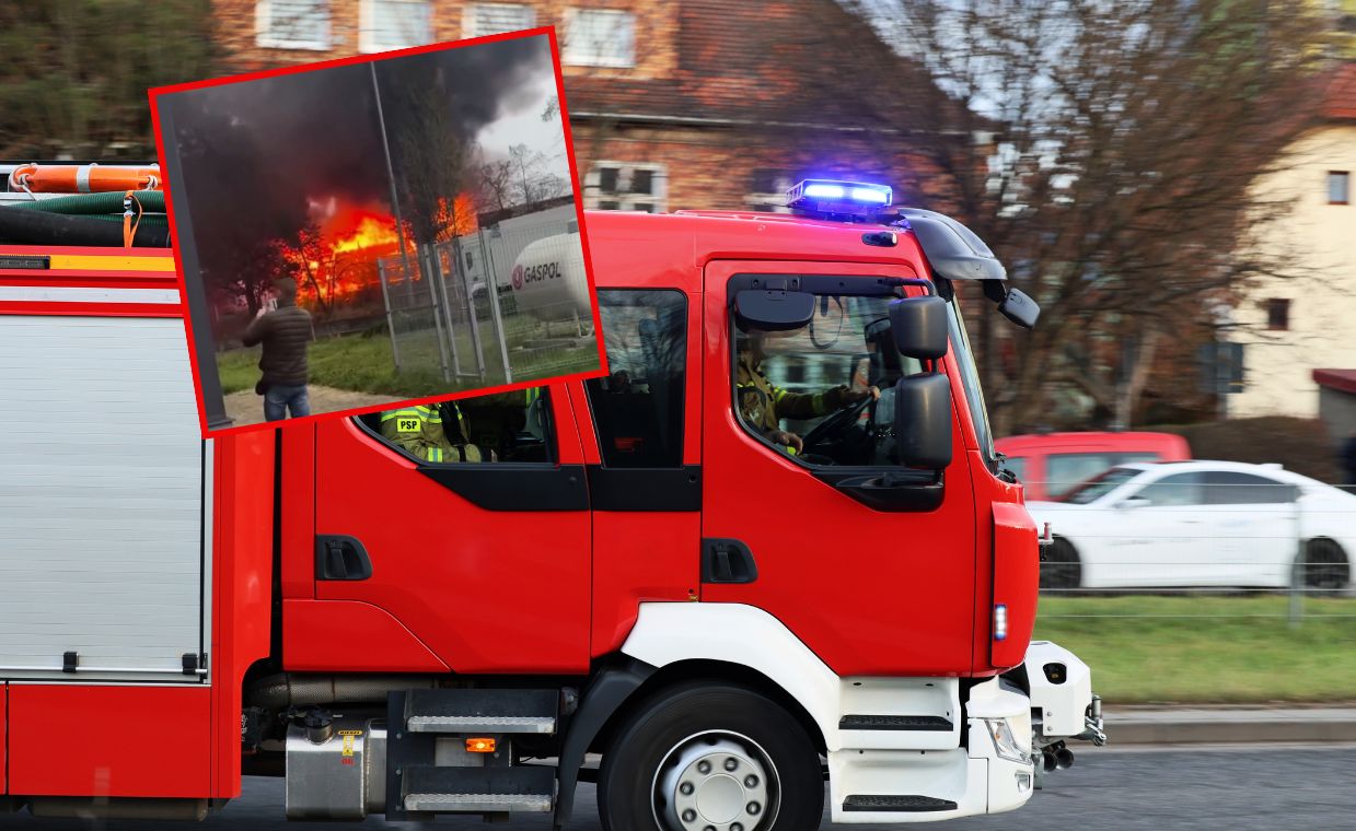 Dym nad Poznaniem. Pali się pociąg, którym jechali kibice Legii