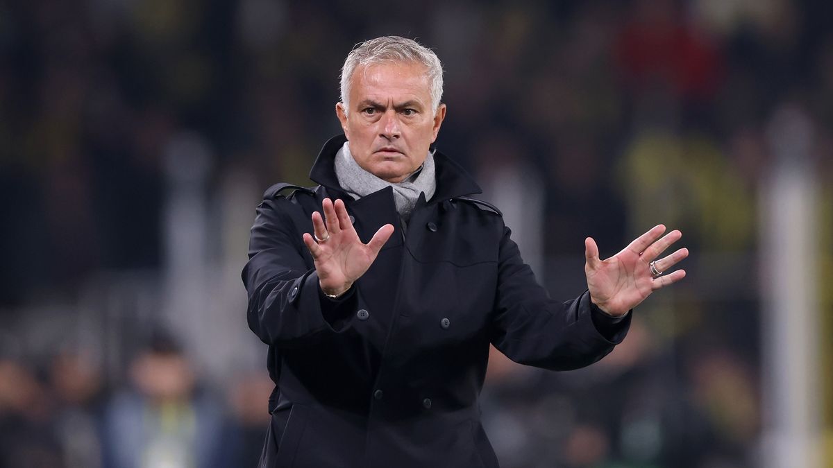 ISTANBUL, TURKEY - DECEMBER 11: Jose Mourinho, Head Coach of Fenerbahce SK, gestures during the UEFA Europa League 2024/25 League Phase MD6 match between Fenerbahce SK and Athletic Club at Ulker Sukru Saracoglu Stadium on December 11, 2024 in Istanbul, Turkey. (Photo by Ahmad Mora - UEFA/UEFA via Getty Images)
