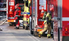 Wybuch butli z gazem na stacji paliw. W akcji śmigłowiec LPR