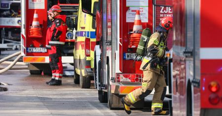 Wybuch butli z gazem na stacji paliw. W akcji śmigłowiec LPR