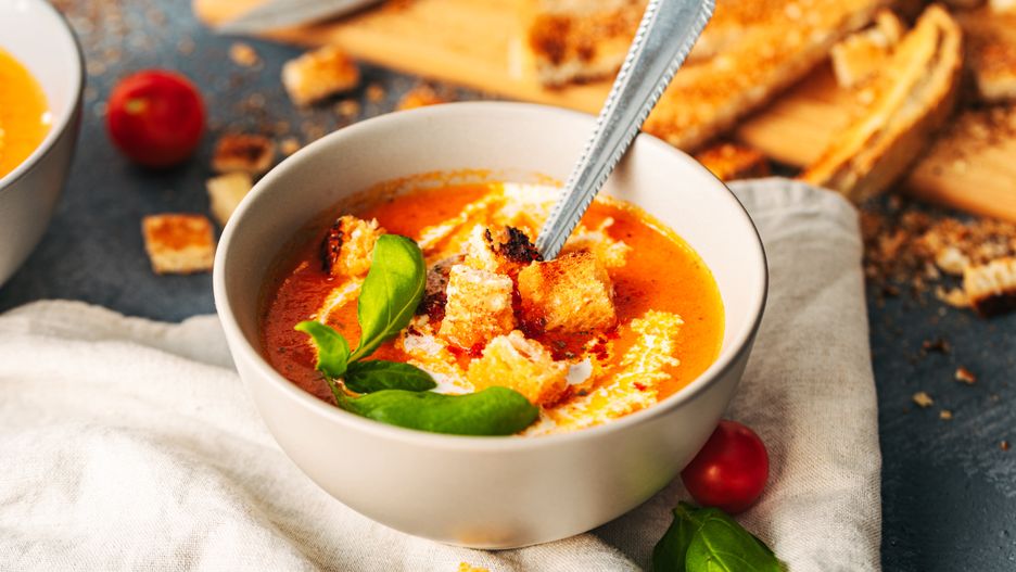 Zupa krem cappuccino pomidorowe z cytrusami