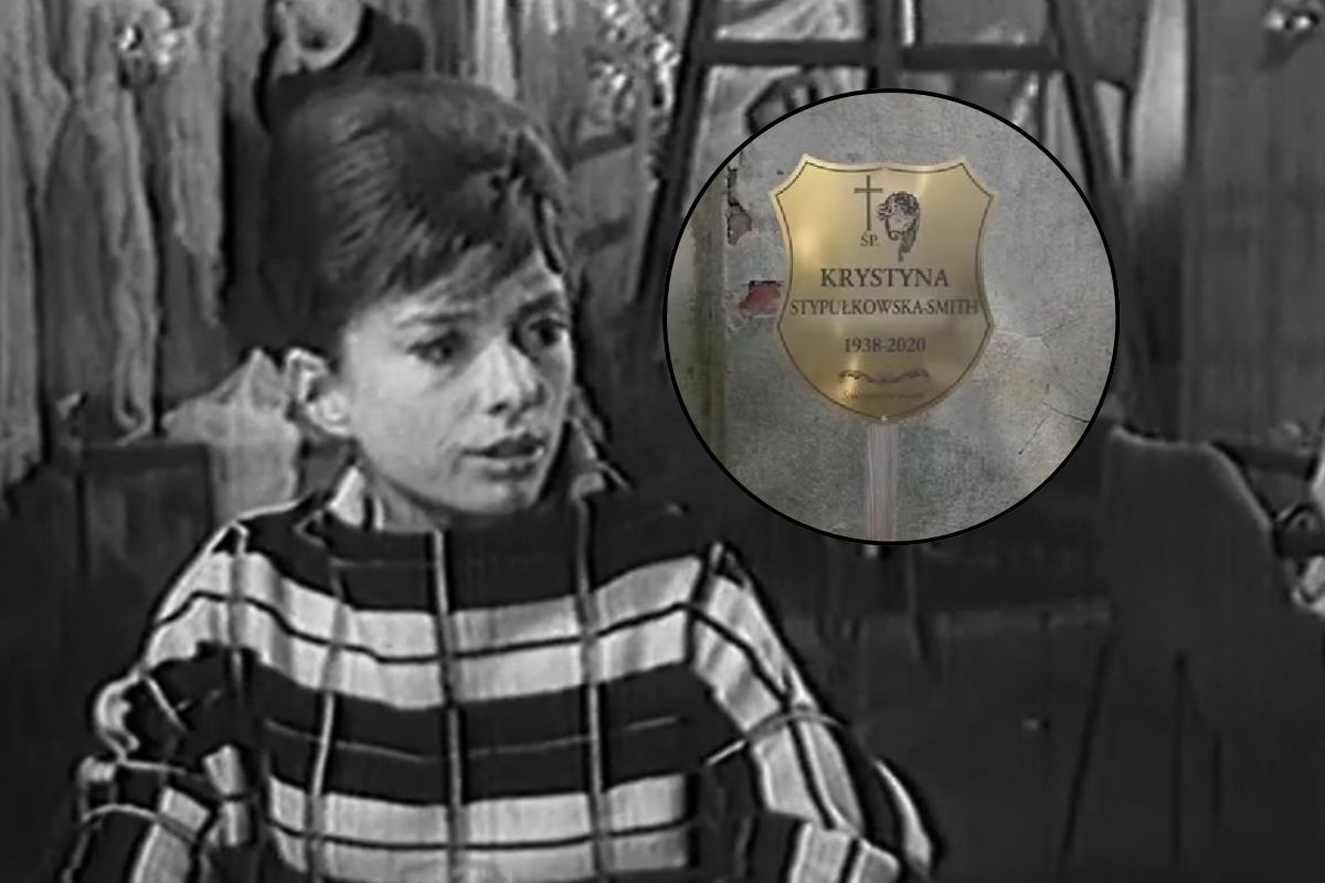 Smutny widok grobu Krystyny Stypułkowskiej, aktorki z PRL-u