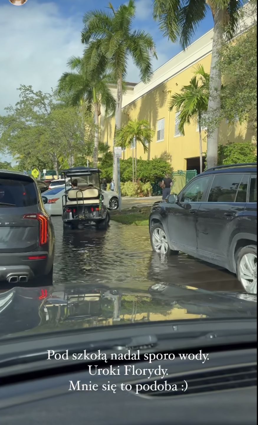 Agata Rubik relacjonuje powódź w Miami