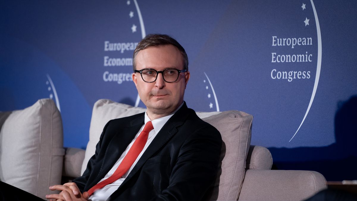 Katowice, 25.04.2022. Europejski Kongres Gospodarczy w Miedzynarodowym Centrum Kongresowym; n/z Pawel Borys (prezes zarzadu, Polski Fundusz Rozwoju SA)