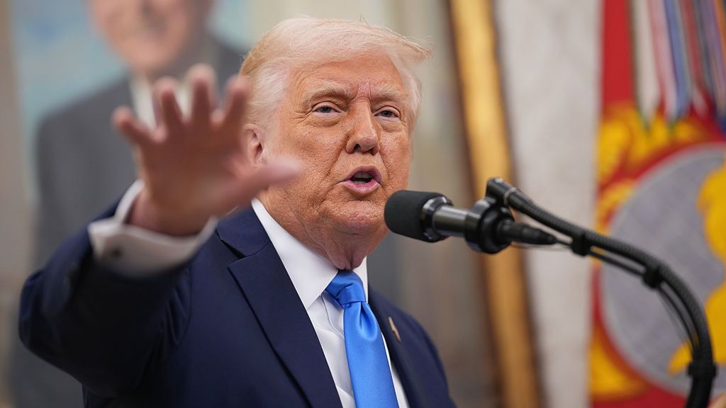 President Trump Holds Swearing-In Ceremony At The White House For U.S Attorney For New Jersey
WASHINGTON, DC - MARCH 28: U.S. President Donald Trump announces that his administration has reached a deal with elite law firm Skadden, Arps, Slate, Meagher & Flom during a swearing-in ceremony in the Oval Office at the White House on March 28, 2025 in Washington, DC. Trump will host the swearing in of his former personal attorney and White House Presidential counselor Alina Habba as interim U.S. Attorney in New Jersey. (Photo by Andrew Harnik/Getty Images)
Andrew Harnik