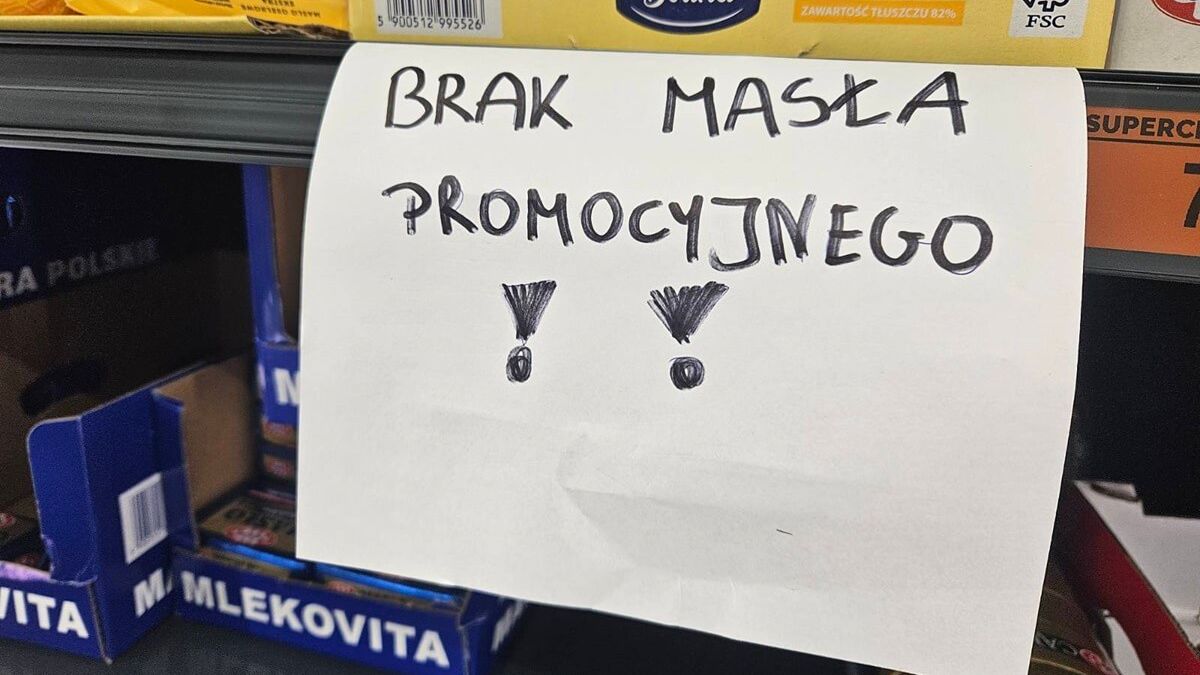 Brak masła promocyjnego w Biedronce