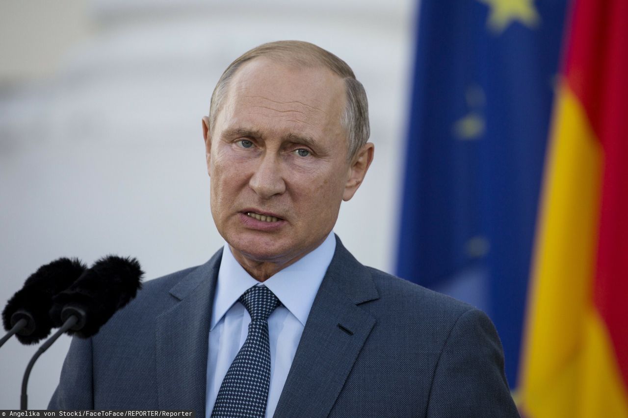 Rosyjskie reżimowe media oskarżają Polskę. Na zdjęciu Władimir Putin 