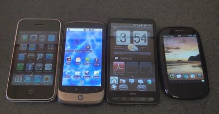 Który interfejs jest najlepszy? - iPhone OS, Android 2.1, HTC Sense czy webOS?