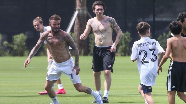 Rodzinny mecz Beckhamów na stadionie w Miami