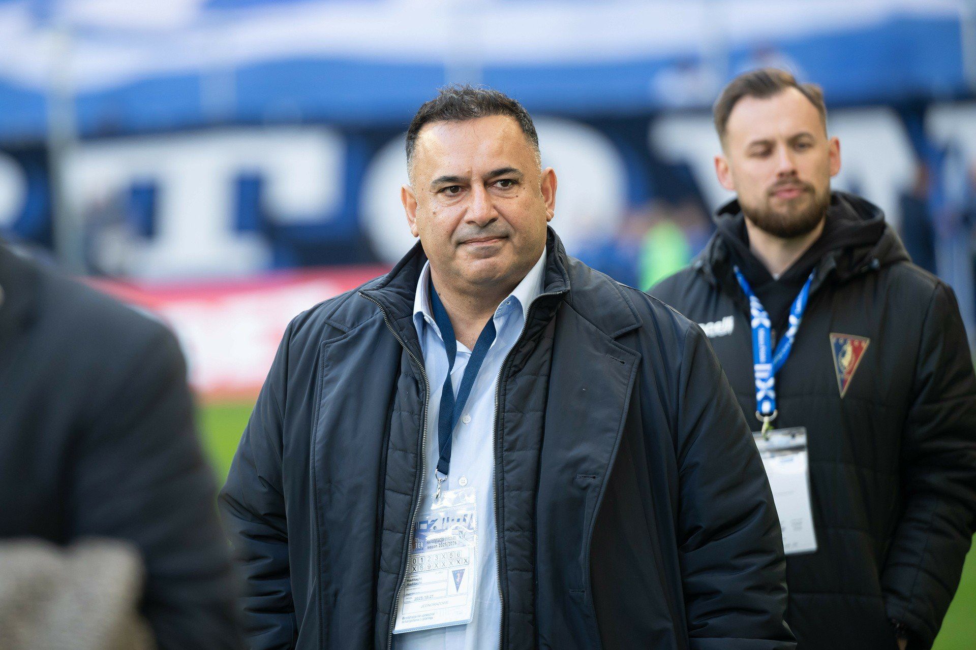 Właściciel Pogoni Alex Haditaghi na meczu