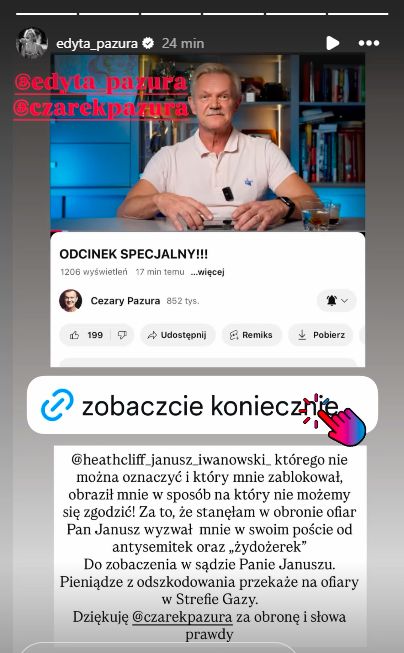 Edyta Pazura zabrała głos po kłótni z reżyserem