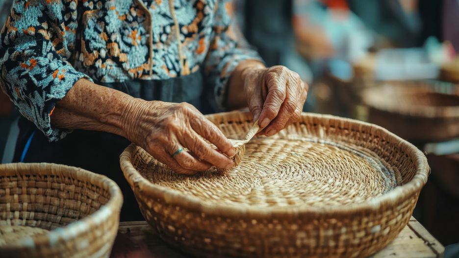 A basket weaver working on a traditional, handwoven design, emphasizing craftsmanship passed down through generations.
A basket weaver working on a traditional, handwoven design, emphasizing craftsmanship passed down through generations.
craft, handcraft, creativity, craftsmanship, basket, design, material, skill, technique, work, art, homemade, pattern, weaver, weaving, traditional, create, heritage, horizontal, intricate, photography, sustainable, tradition, artistry, color image, person, rustic, close-up, craftsman, craftsperson, decoration, hand, hand-made, handiwork, human hand, rattan, wicker, artisanal, basketry, culture, creative occupation, human body part, artistic, backgrounds, concentration, contemplation, creation, effort, expertise, craft, handcraft, creativity, craftsmanship, basket, design, material, skill, technique, work, art, homemade, pattern, weaver, weaving, traditional, create, heritage, horizontal, intricate, photography, sustainable, tradition, artistry, color image, person, rustic, close-up, craftsman, craftsperson, decoration, hand, hand-made, handiwork, human hand, rattan, wicker, artisanal, basketry, culture, creative occupation, human body part, artistic, backgrounds, concentration, contemplation, creation, effort, expertise