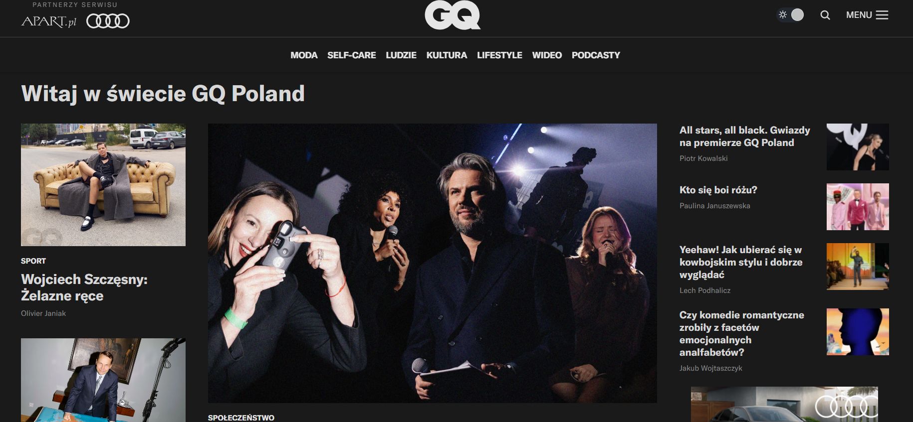 "GQ" w wersji internetowej