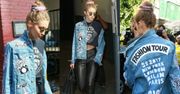 #TRENDY: Rockowa Gigi Hadid w dżinsowej kurtce z naszywkami