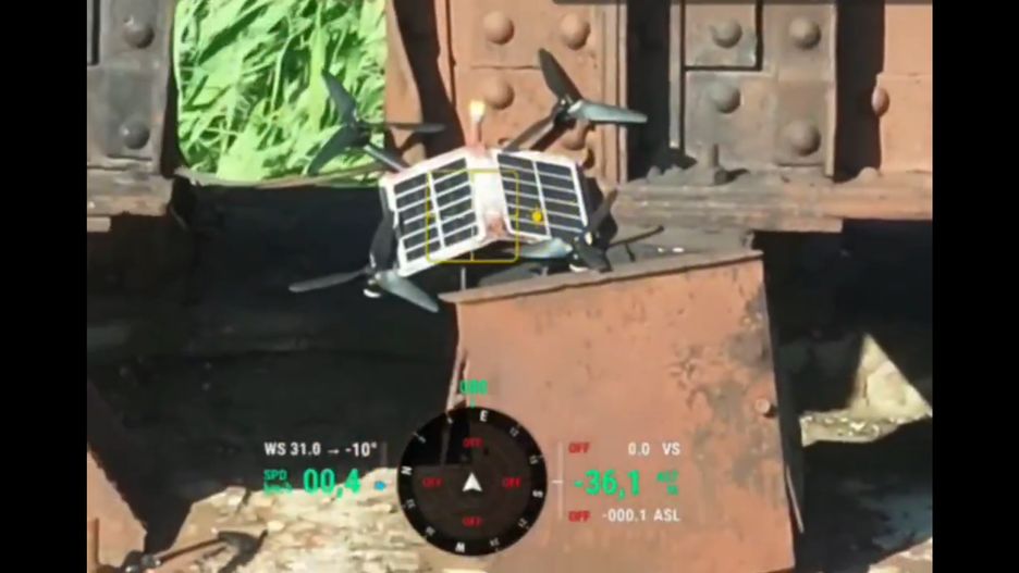 Solarny dron FPV Rosjan znaleziony w obwodzie chersońskim.