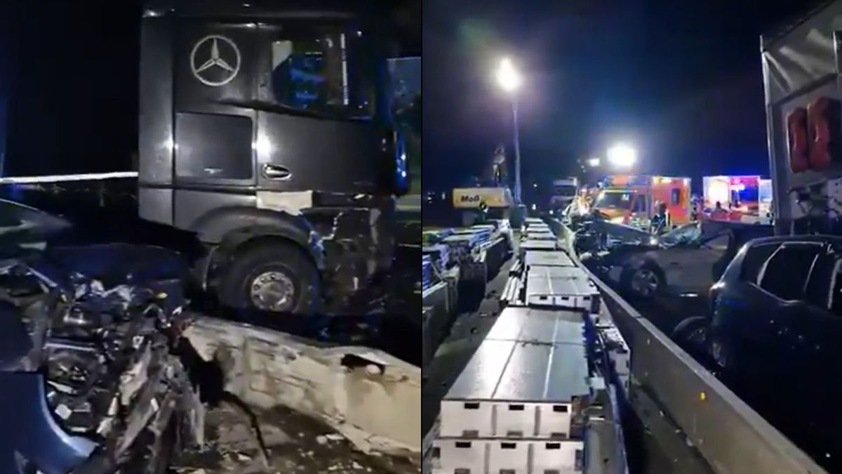 Wypadek na niemieckiej autostradzie. Polak sprawcą