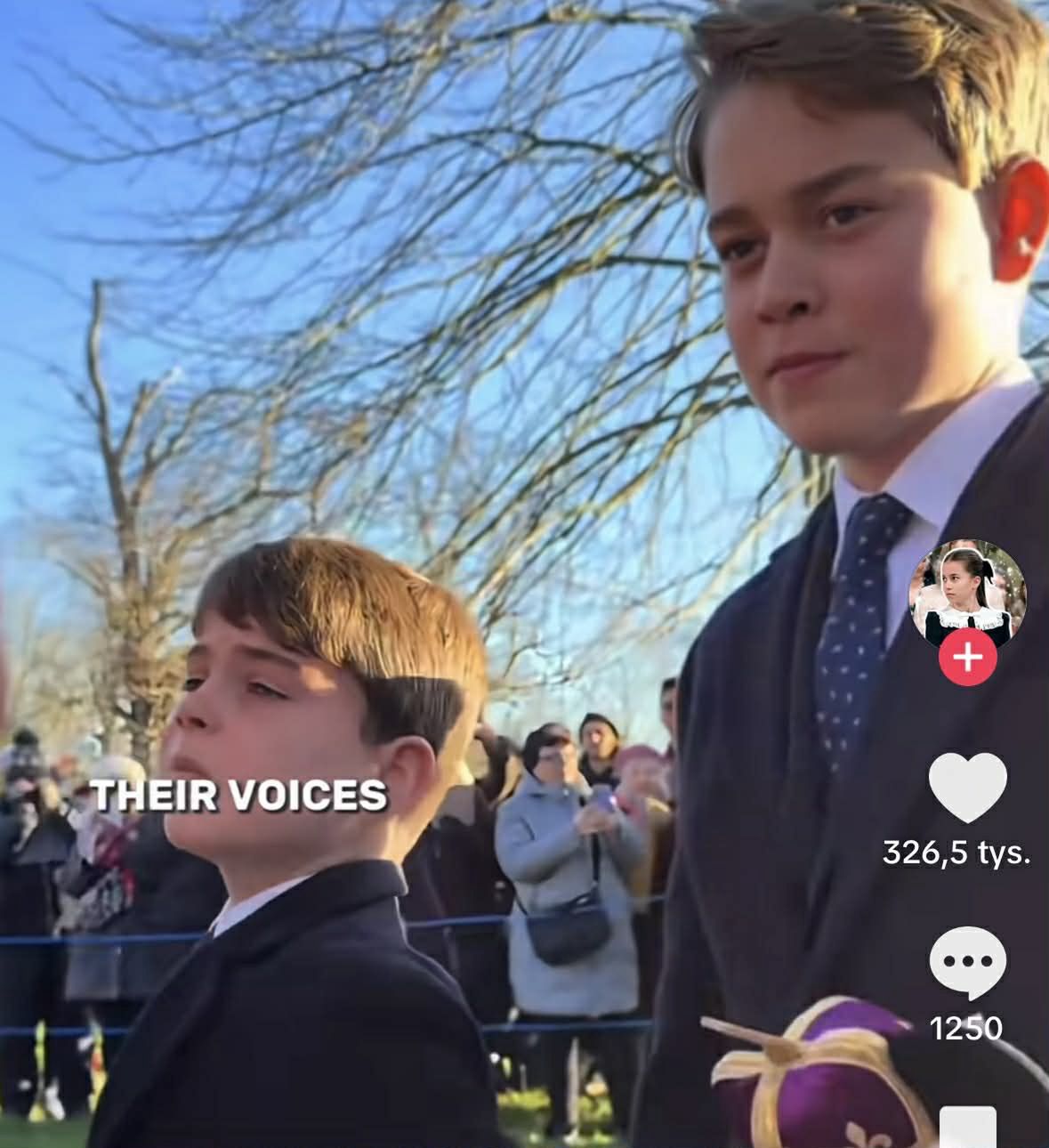 Nagranie, gdzie słychać głosy Charlotte, Louisa i George'a hitem