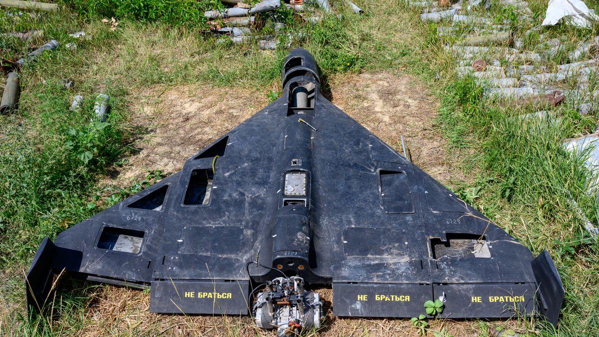 Ukrainians Keep Russian Shahed Drone, Missiles, For War Crimes Evidence
KHARKIV, UKRAINE - JULY 30: The remains of a Russian-made, Iran-designed Shahed-136 drone, known as a Geran-2 in Russia, sits among a collection of Russian drones, glide bombs, missiles and rockets launched at Ukraine maintained as evidence for eventual war crimes prosecutions against Russia, on July 30, 2025 in Kharkiv, Ukraine. Russia has intensified missile and drone attacks against Ukraine, firing more than 700 in a single night, often against civilian targets, amidst a surge of daily aerial bombardments of urban centers, 3 1/2 years after Russia's all-out invasion of Ukraine. (Photo by Scott Peterson/Getty Images)
Scott Peterson