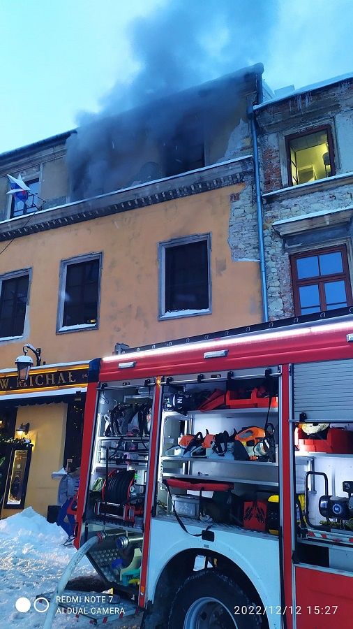Pożar restauracji Św. Michał na Starym Mieście