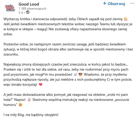 Screen z LinkedIn