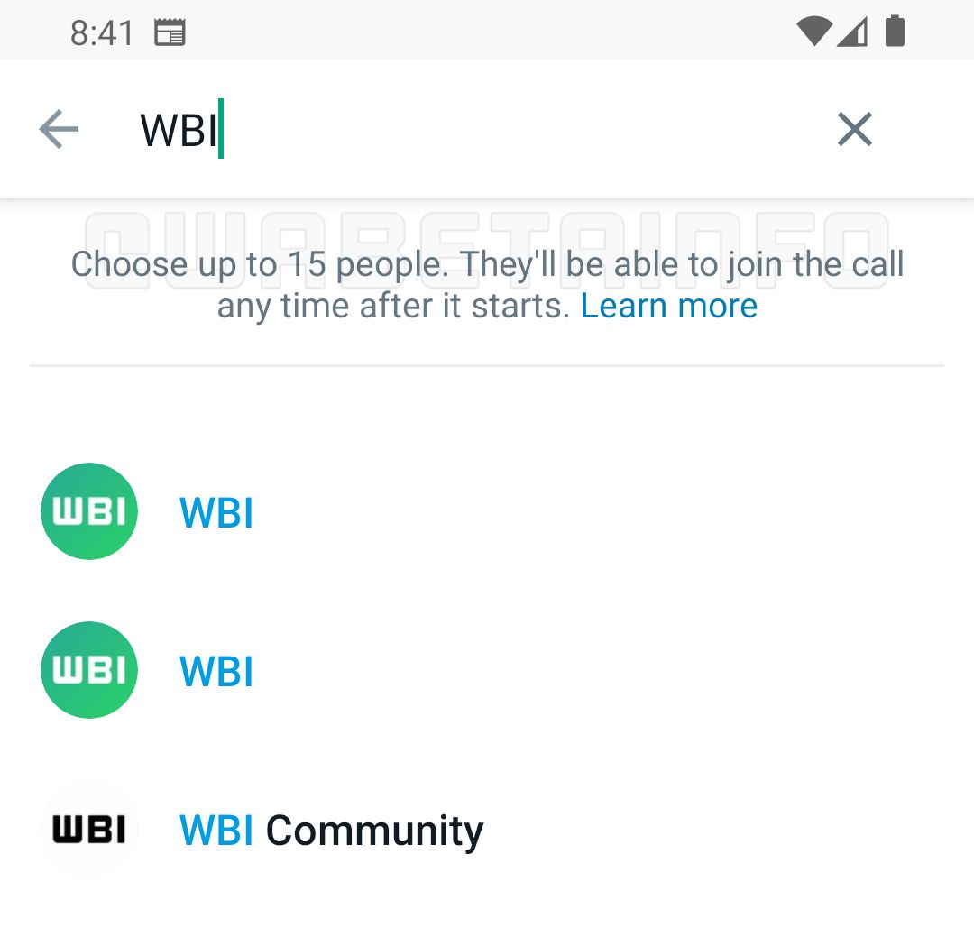 Podwyższona do 15 liczba rozmówców podczas wykonywania połączenia w WhatsAppie