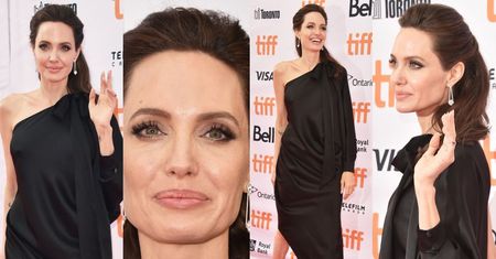 Elegancka Angelina Jolie w czerni na czerwonym dywanie. Wciąż jest za chuda? (ZDJĘCIA)