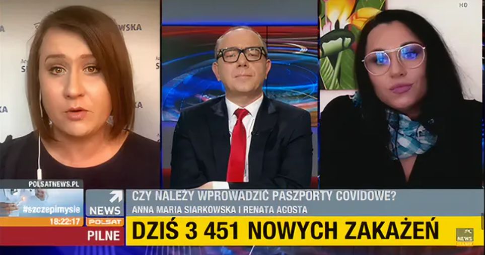 Paszporty covidowe. Awantura z posłanką PiS w Polsat News