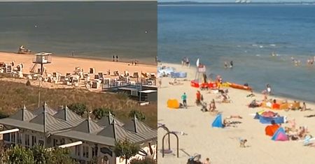 Dwa światy. To działo się rano na plażach u Niemców i Polaków