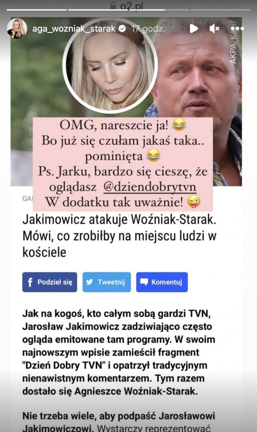 Agnieszka Woźniak-Starak odpowiada na krytykę