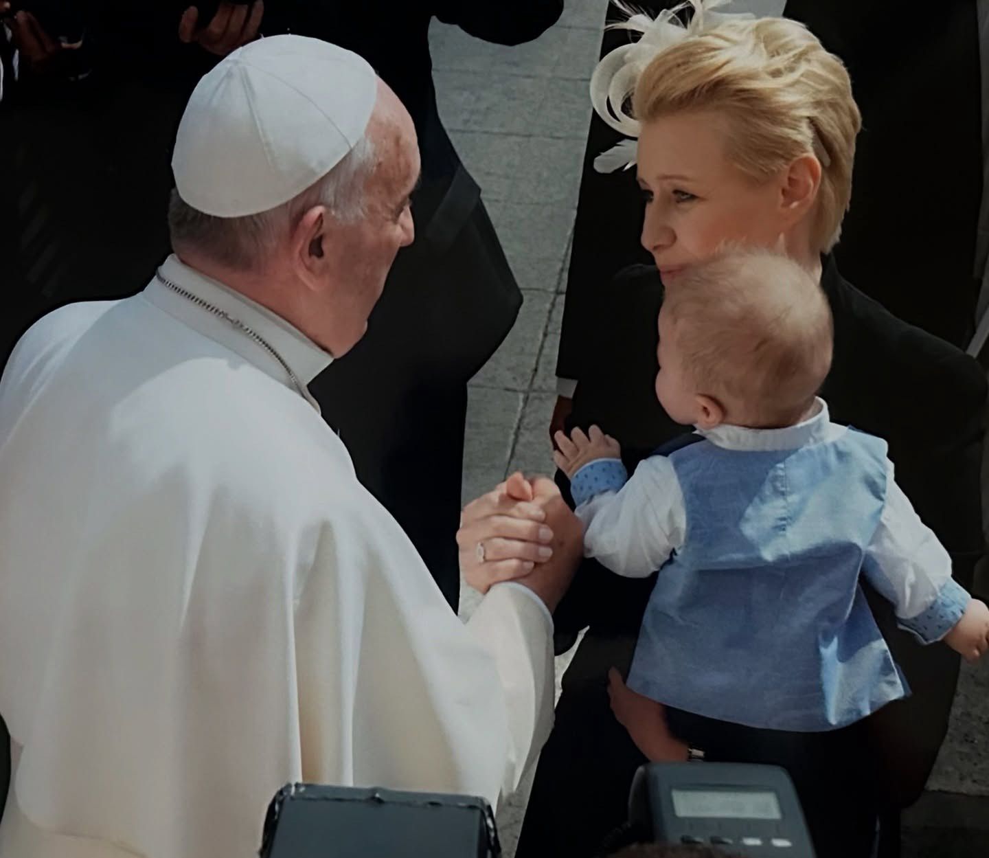Małgorzata Kożuchowska i papież Franciszek 