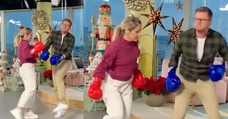 Tymczasem w "Dzień Dobry TVN": Małgorzata Ohme boksuje się z Filipem Chajzerem... "Kobieta mnie bije!"