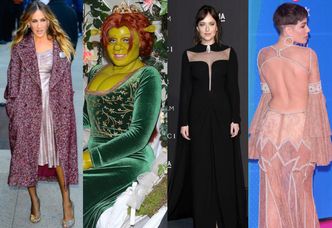 Najciekawsze stylizacje tygodnia: elegancka Sarah Jessica Parker, mroczna Dakota Johnson oraz zzieleniała Heidi Klum (ZDJĘCIA)