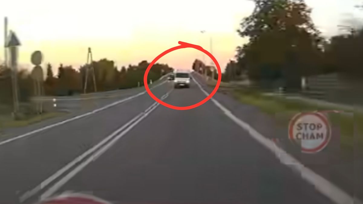 Sekundy od zderzenia czołowego. Wszystko nagrała kamera  